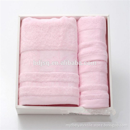 2015 New Luxury OEM terry towel gift towel set organic bamboo towel